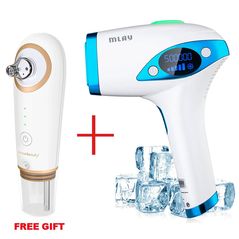 Mlay Laser T4 Laser Hair Removal Device Laser Hair Removal ICE Cold IPL Epilation Flashes 500000 mlay IPL Hair Removal Painless