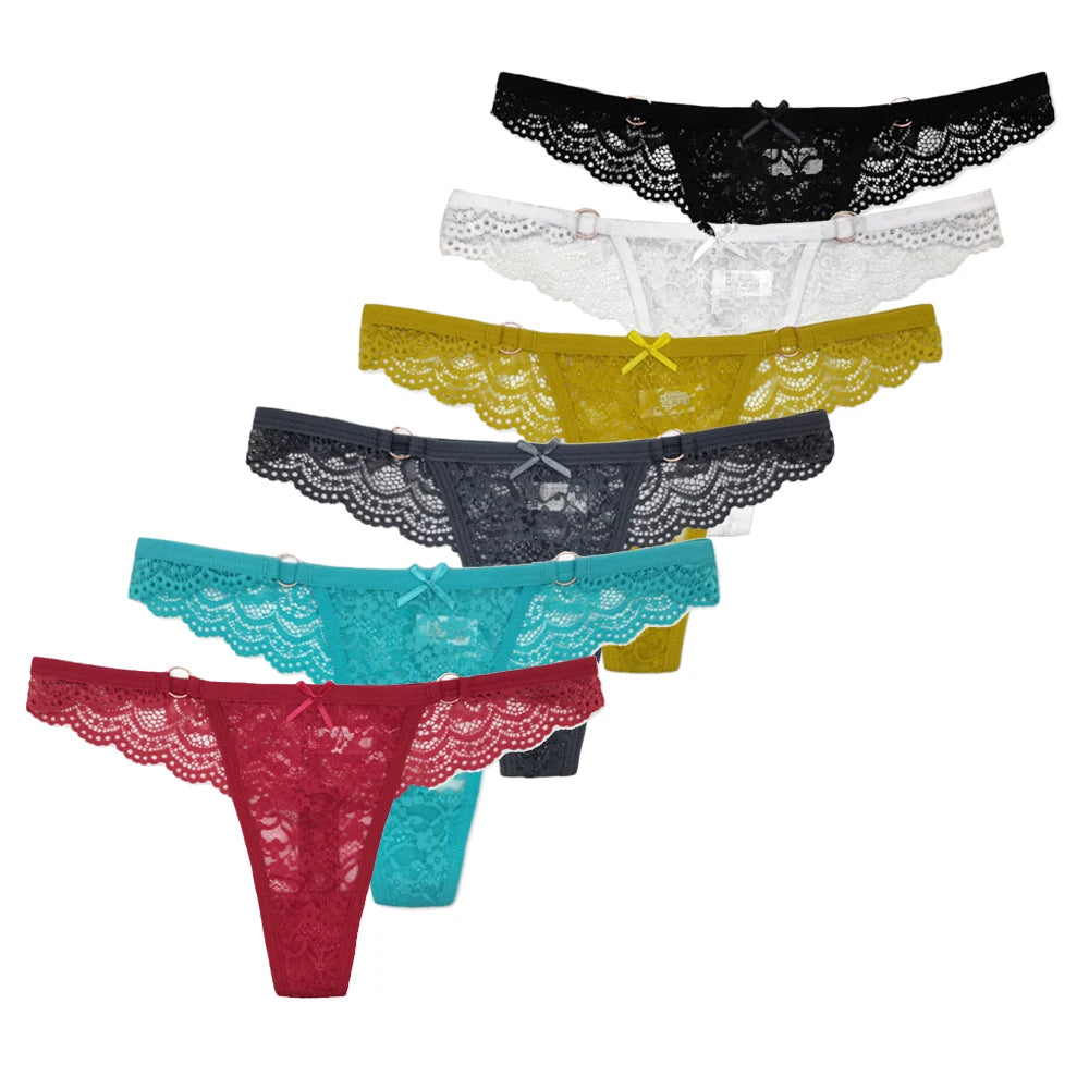 5 PCS/SET Sexy Women's Thongs Transparent Women Panties Underwear Solid G-String Female Underpants Intimates Lingerie