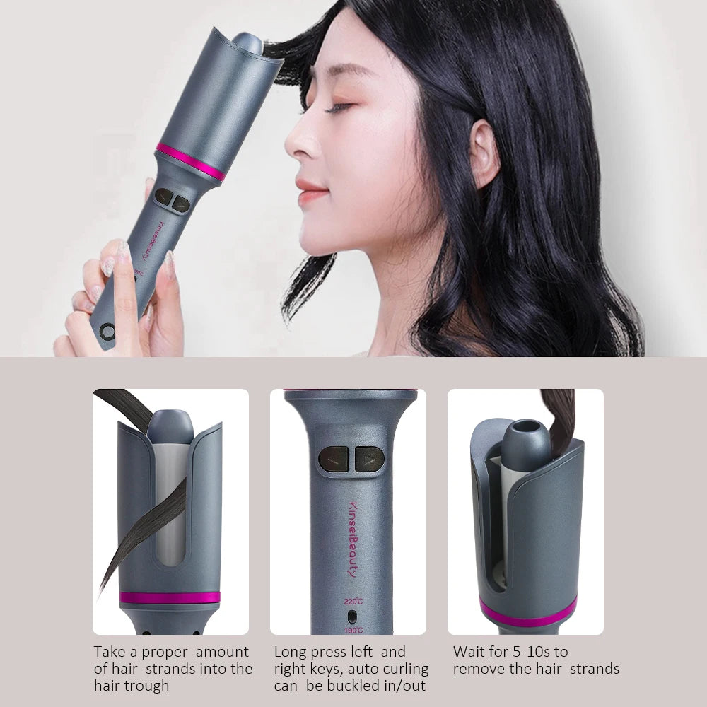 Auto Rotating Ceramic Hair Curler Automatic Curling Iron Styling Tool Hair Iron Curling Wand Air Spin and Curl Curler Hair Waver