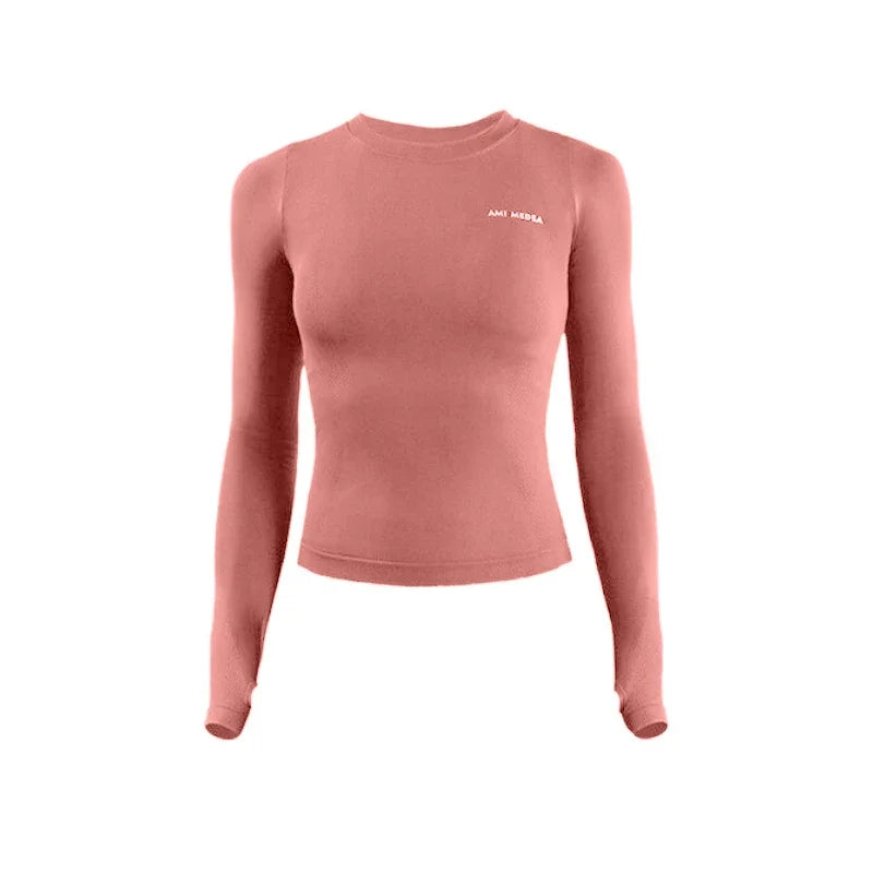 Women's Long Sleeve Top Yoga Shirts Running T-Shirt Workout Fitness Gym Sports Top Training Crop Top Solidcolor лонгслив женский