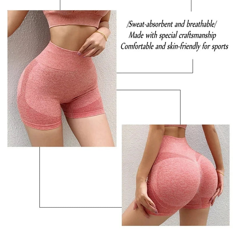 Women Yoga Shorts High Waist Workout Shorts Fitness Yoga Lift Butt Fitness Ladies Yoga Gym Running Short Pants Sportswear