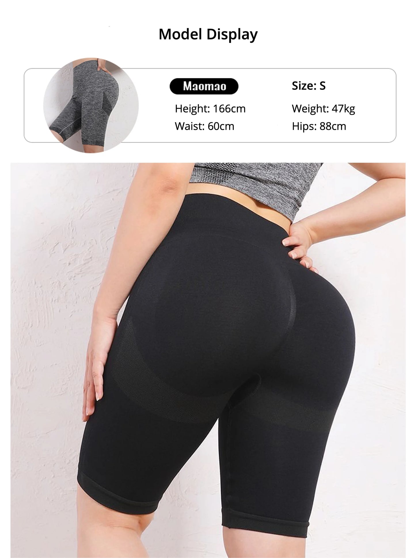 Women Elastic Yoga Shorts High Waist Tummy Control Ruched Booty Pants Seamless Butt Lifting Gym Workout Compression Tights