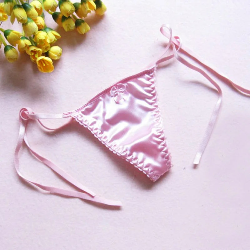 Silk Thong G-string Lace Sexy Underwear Women Sexy Panties Female Low Waist String Lace Lingerie Intimates Thongs T-back