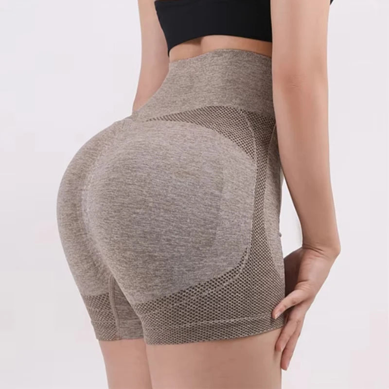 Women Yoga Shorts High Waist Workout Shorts Fitness Yoga Lift Butt Fitness Ladies Yoga Gym Running Short Pants Sportswear