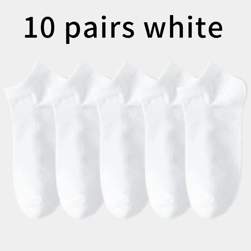 5Pairs Breathable Cotton Sports Stockings Men Bamboo Fiber Autumn and Winter Men Socks Sweat Absorption Deodorant Business Sox