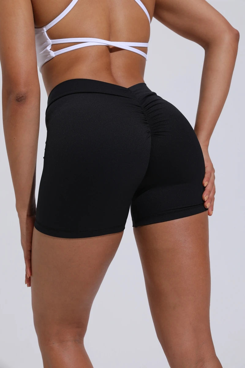 DIAS FIT JOY V-Back shorts High waisted hip lifting yoga shorts women's nylon tight fitting shorts training sports fitness pants