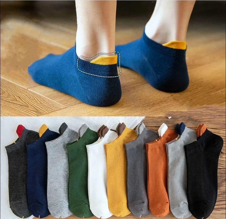 5Pairs Breathable Cotton Sports Stockings Men Bamboo Fiber Autumn and Winter Men Socks Sweat Absorption Deodorant Business Sox