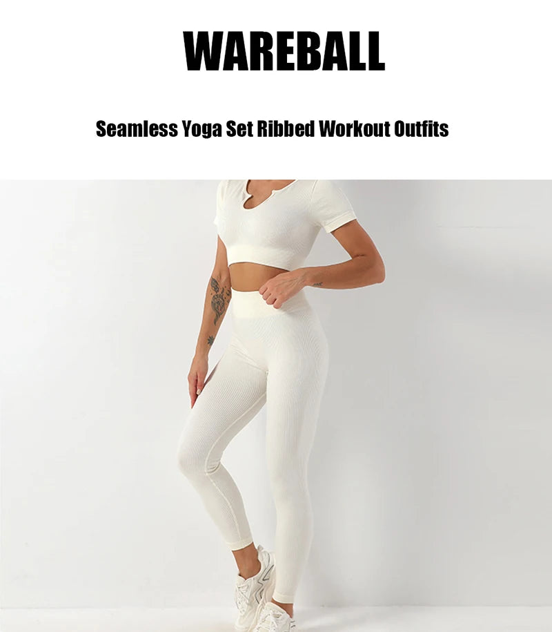 WAREBALL Seamless Fitness Yoga Pants High Waist Push Up Sport Legging Women Super Stretchy Gym Workout Tights Running Pants