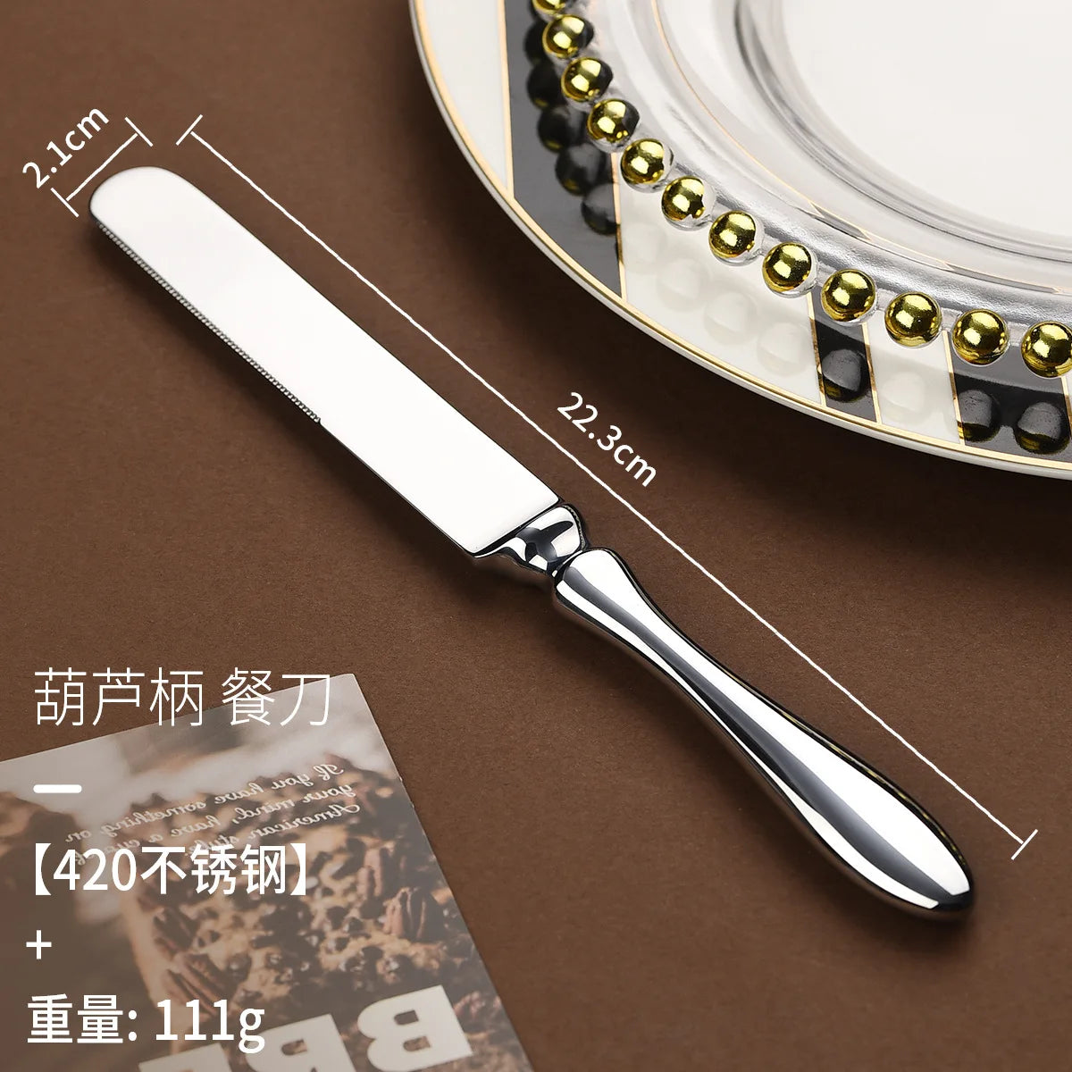 304 stainless steel knives, forks, gourd handles, high-end steakhouses, western knives, , spoons, restaurants, hotel tableware