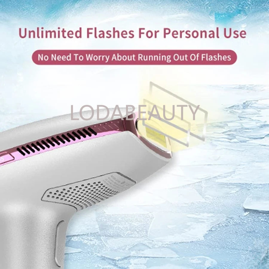 DEESS GP591 IPL Laser Hair Removal Device - Painless, Ice Cool, Unlimited Flashes for Face & Body At Home