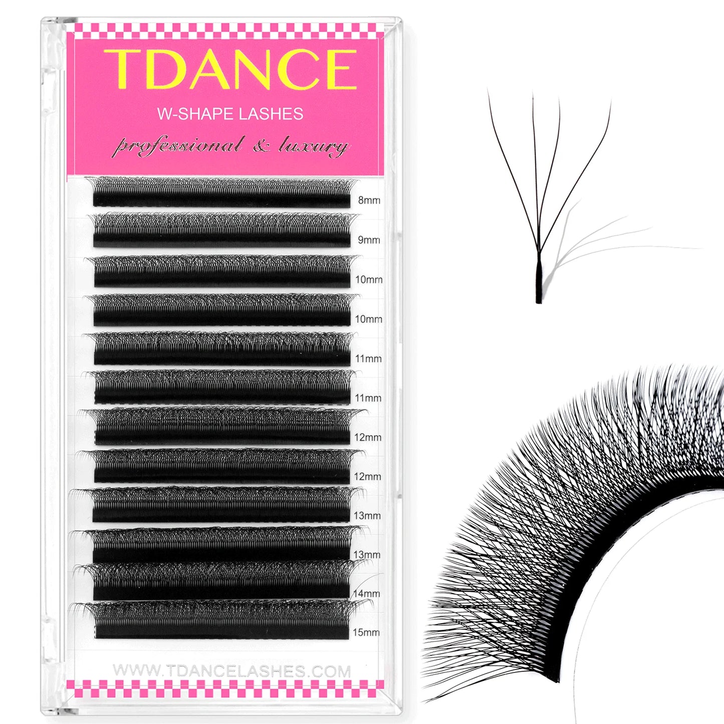 TDANCE 3D 4D 5D 6D Premade Fans Eyelash Extension W Style Faux Mink Natural Soft Bloom Lash Automatic Flowering Volume Eyelashes