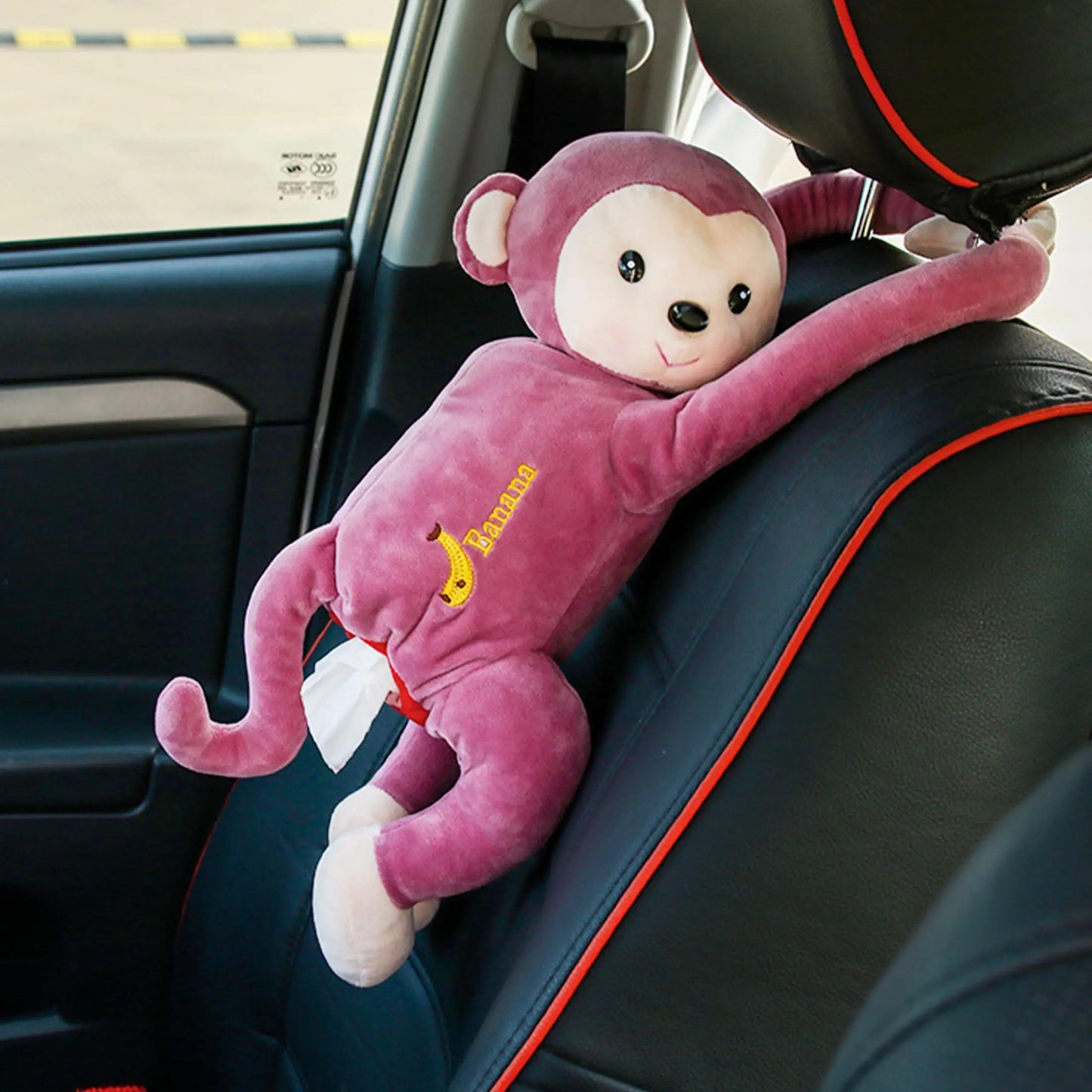 1PC Car Cute Monkey Hanging Tissue Box Car Paper Drawer Car Paper Drawer Car Paper Drawer