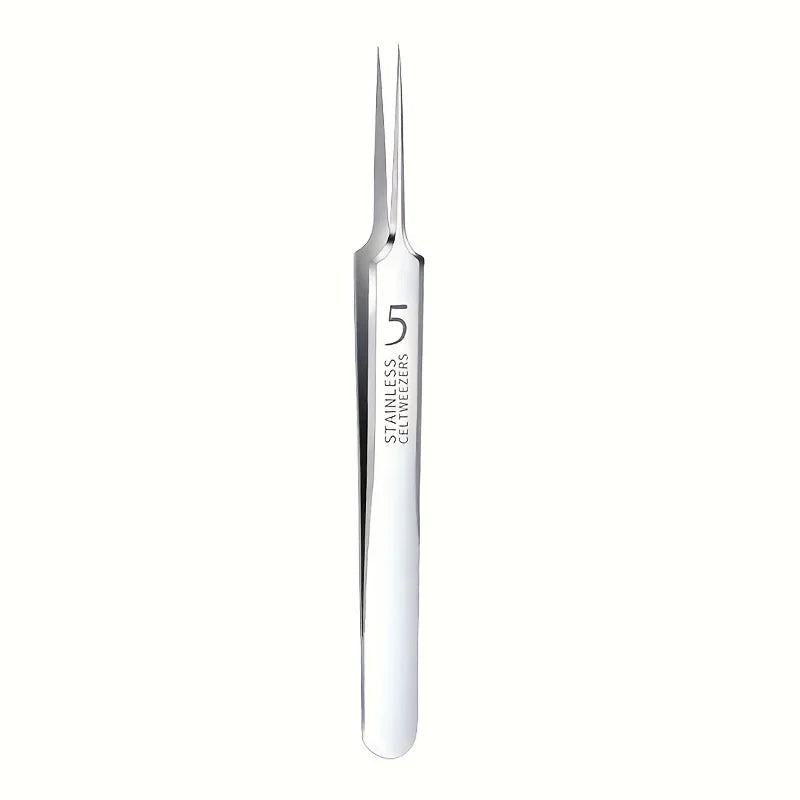 1 Pack Extra Fine No. 5 Cellular Acne Blackhead Tweezers - Facial Beauty Remove Acne Needle Tools for Skin Care