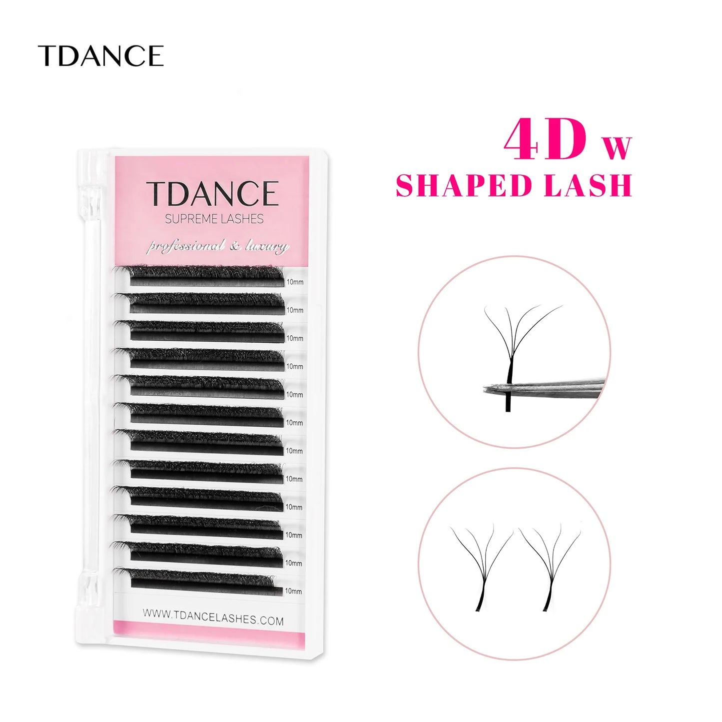 TDANCE 3D 4D 5D 6D Premade Fans Eyelash Extension W Style Faux Mink Natural Soft Bloom Lash Automatic Flowering Volume Eyelashes