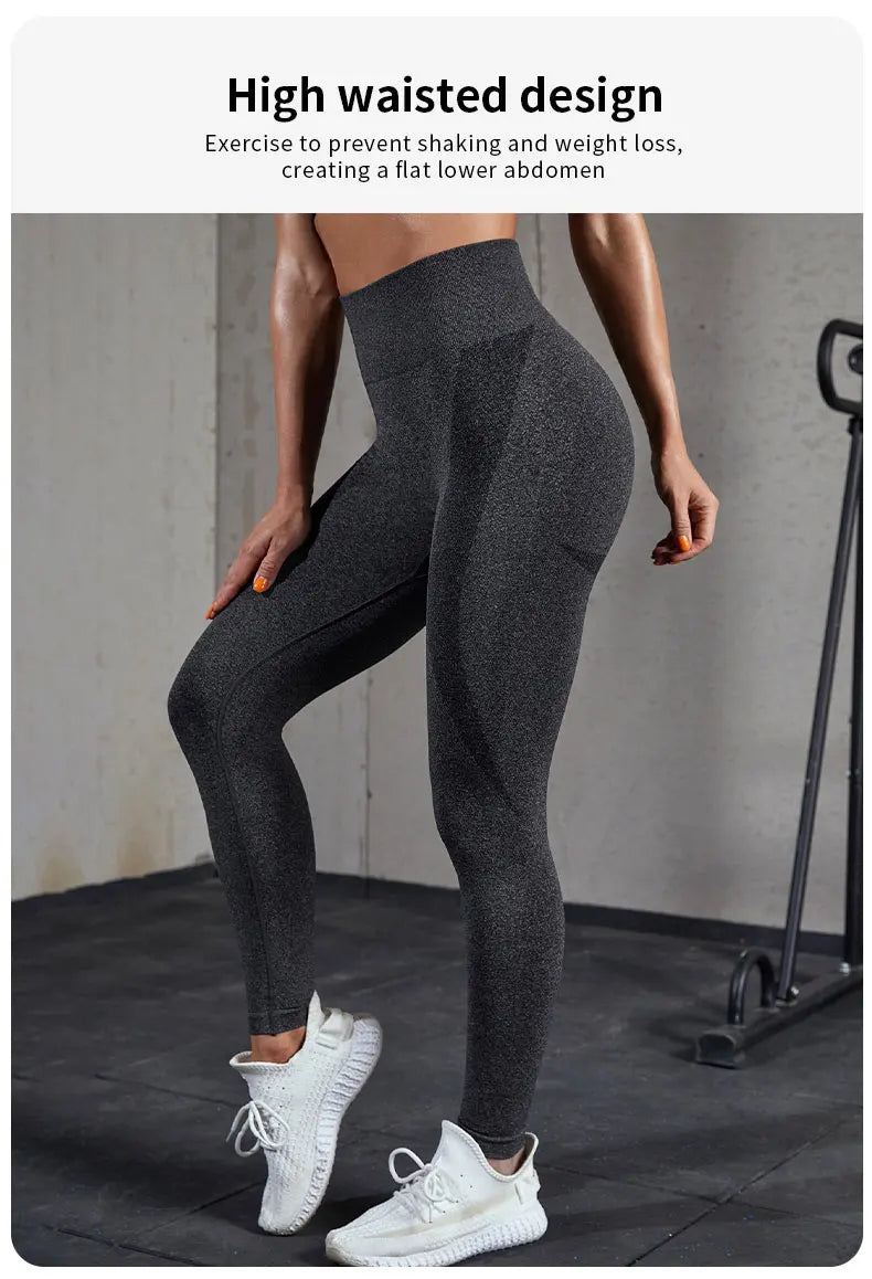 Women Sport Leggings Fitness Yoga High Waist Butt Lift Curves Workout Tights Elastic Gym Training Pants Female Seamless Pants