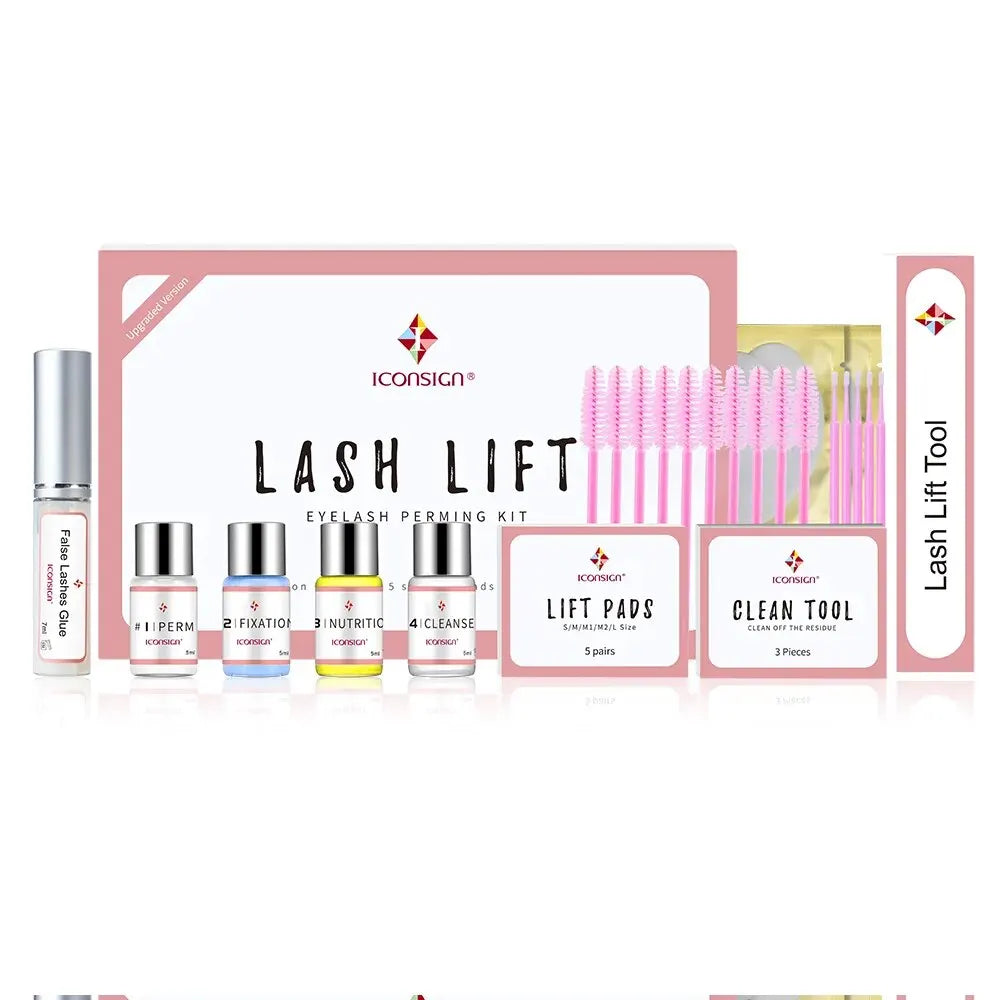 ICONSIGN Upgrade Version Lash Lift Kit Lifting Eyelashes Lasting 6-8 Weeks Calia Perm Eyelash Enhancer Makeup Tools