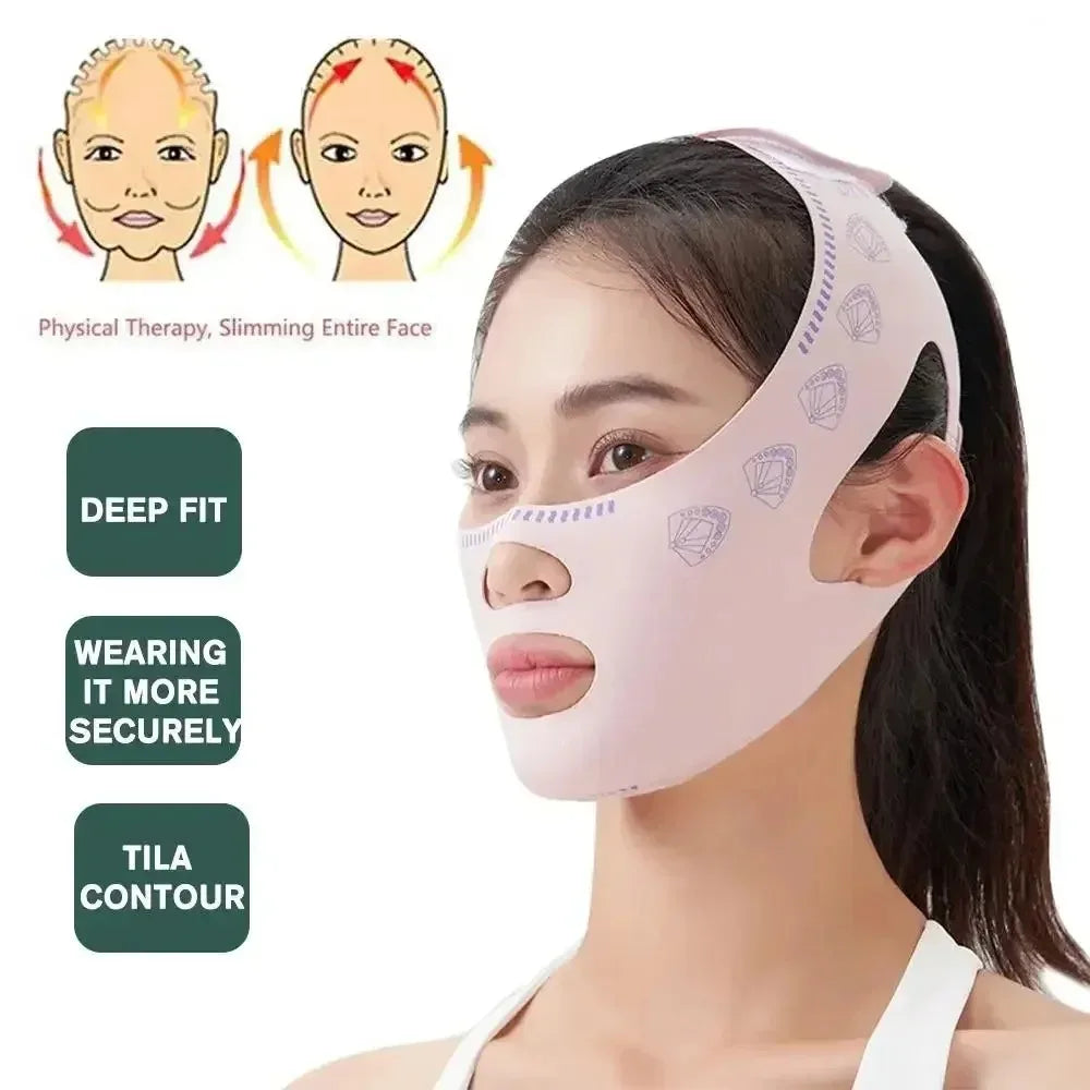 Beauty Face Sculpting Sleep Bandage, Double Chin Reducer, V-Shaped Slimming Face Mask, Reusable Facial Lifting Beauty Tool