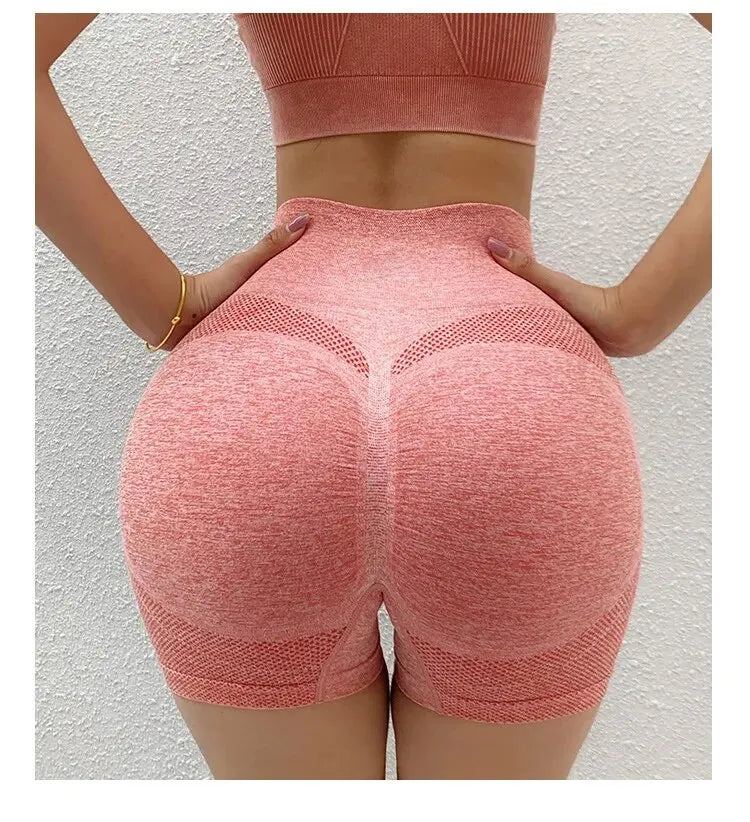 Yoga Shorts Cross-border Honey Buttocks Buttocks Sports High Waist Abdomen Stretch Tight-fitting Anti-glare Quick-drying Fitness