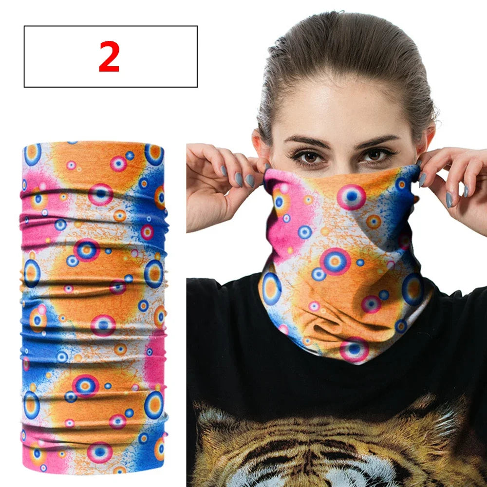 Fashion Men Women Head Face Neck Sunshade Collar Gaiter Tube Bandana Scarf  Sports Headwear Scarf Dustproof Outdoor Fishing