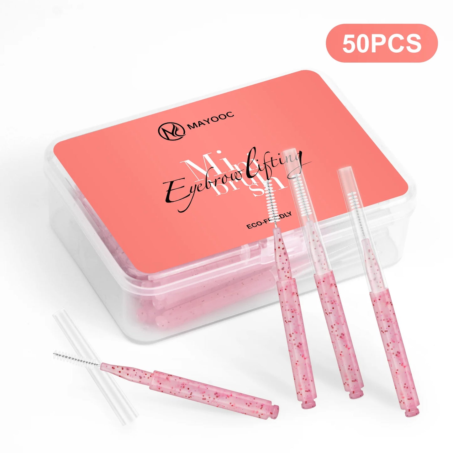 MAYOOC Mini Eyebrow Brush Brow Perm Brush Disposable Brow Lifting Brushes Bendable Micro Eyelash Brush Applicators Tools