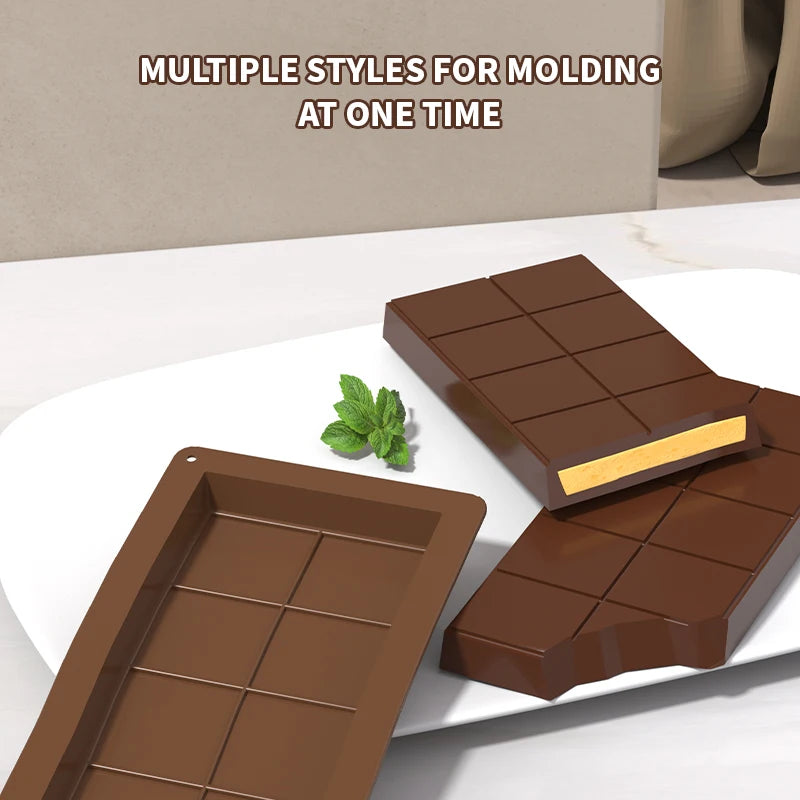 BestsellerChocolate Bar Molds 1 Pack, Large and Thick Silicone Chocolate Bar Molds for Stuffed Bar, Big Chocolate Candy Bar Mold