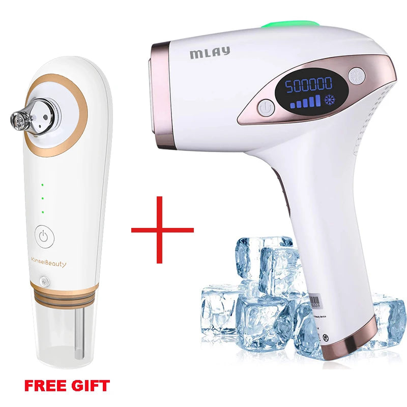 Mlay Laser T4 Laser Hair Removal Device Laser Hair Removal ICE Cold IPL Epilation Flashes 500000 mlay IPL Hair Removal Painless