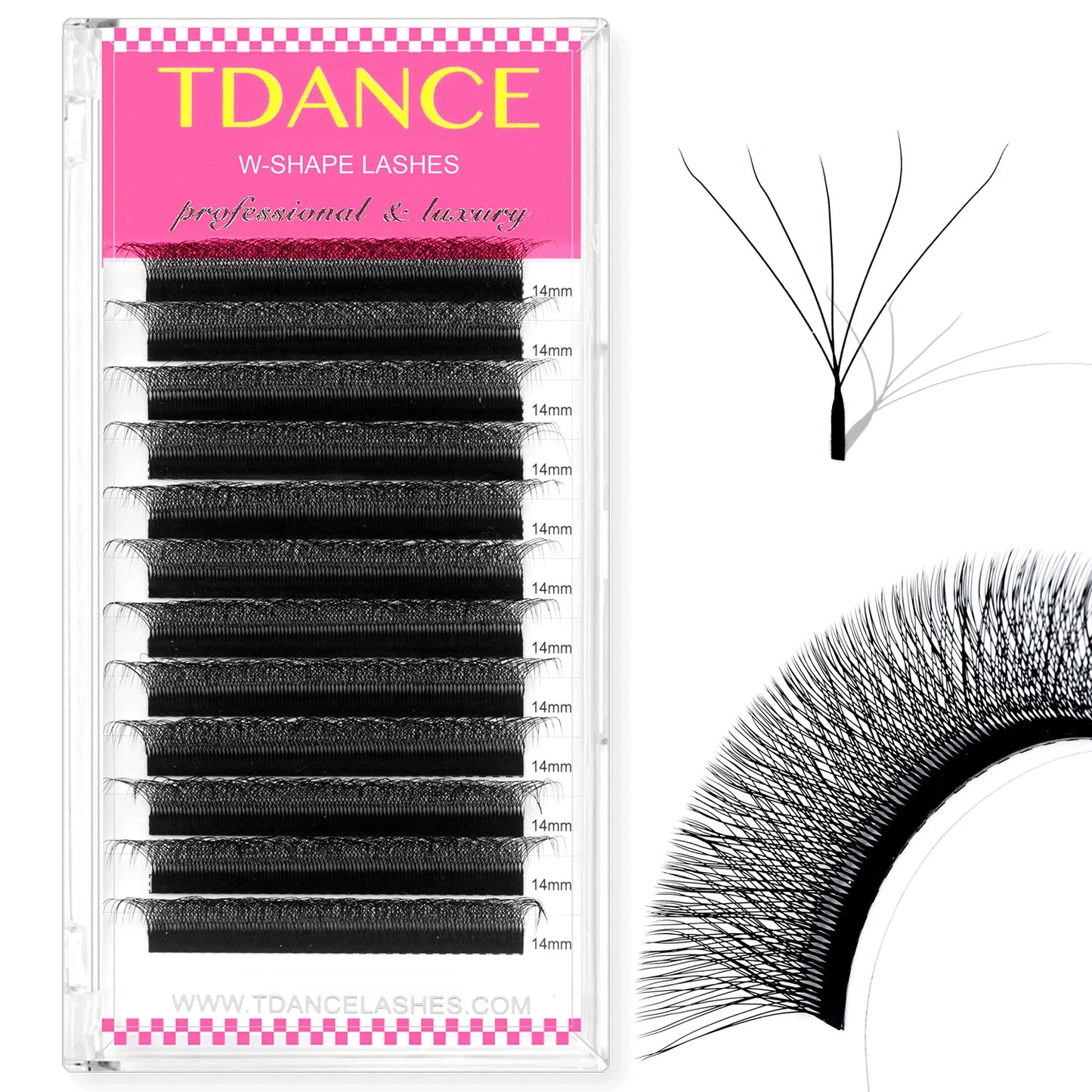 TDANCE 3D 4D 5D 6D Premade Fans Eyelash Extension W Style Faux Mink Natural Soft Bloom Lash Automatic Flowering Volume Eyelashes