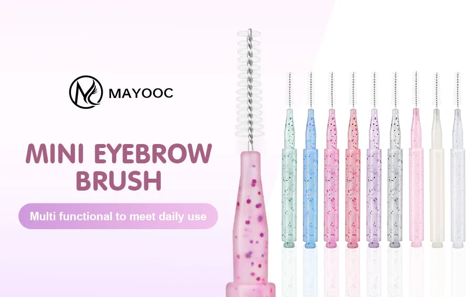 MAYOOC Mini Eyebrow Brush Brow Perm Brush Disposable Brow Lifting Brushes Bendable Micro Eyelash Brush Applicators Tools