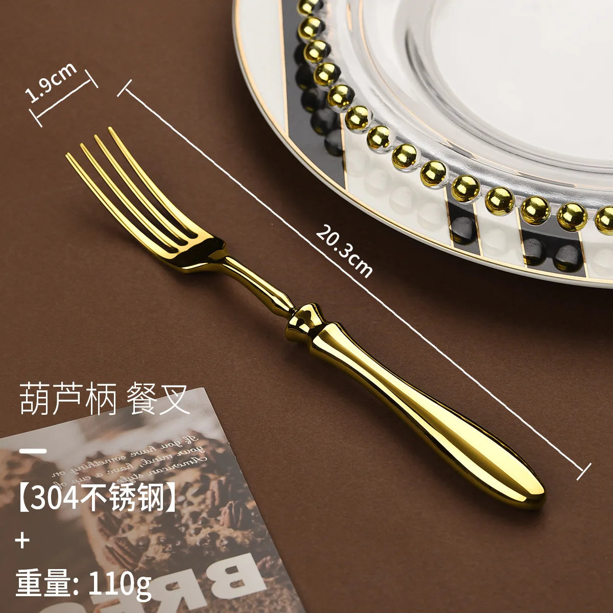 304 stainless steel knives, forks, gourd handles, high-end steakhouses, western knives, , spoons, restaurants, hotel tableware