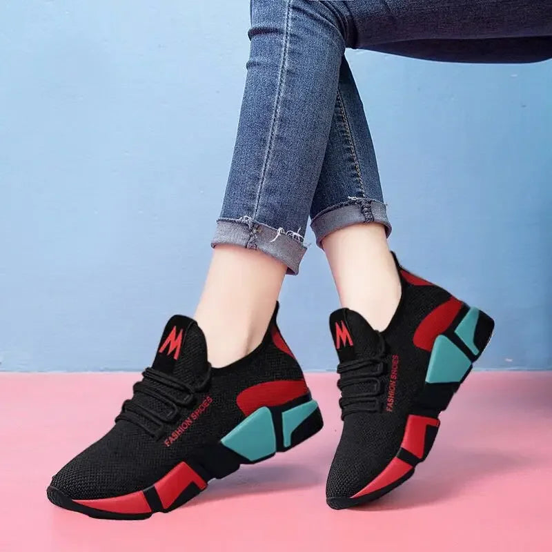 Women's shoes new comfortable women's shoes spring and autumn versatile lace up comfortable lightweight sports shoes