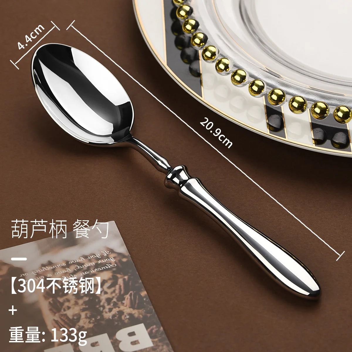 304 stainless steel knives, forks, gourd handles, high-end steakhouses, western knives, , spoons, restaurants, hotel tableware