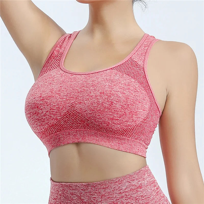 Women Sports Bra Top Push Up Fitness Yoga Bra Underwear Sport Tops For Women Breathable Running Vest Gym Wear