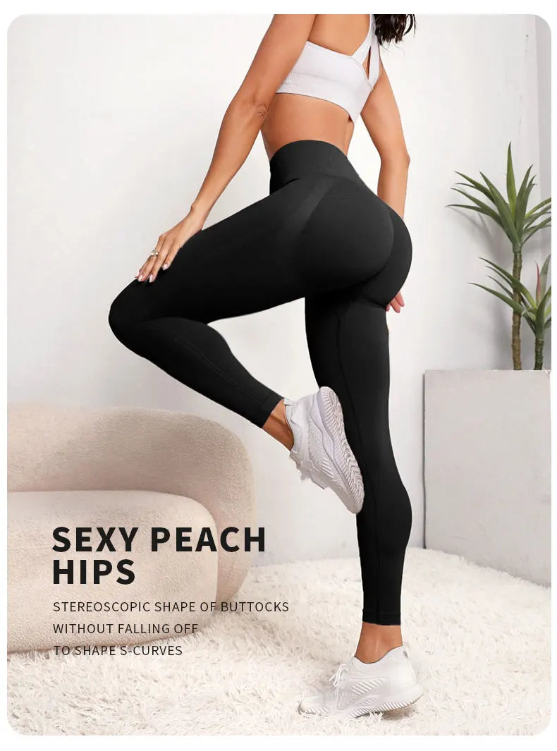 Women Seamless Hip Lifting Women Seamless Sports Leggings High Waist Fitness Leggings Push Up Yoga Leggings Gym Clothing Sports