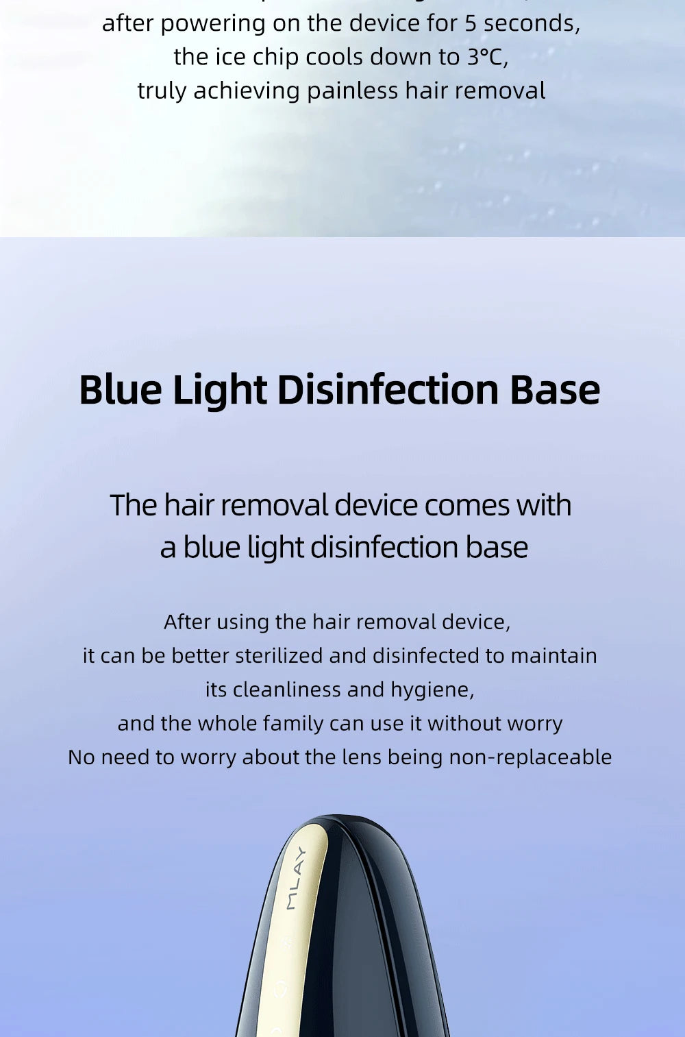 Mlay Laser Hair Removal Mlay T17 IPL Hair Removal ICE Cold Epilator 9999999 Flashes Face Intelligent Skin Color Recognition