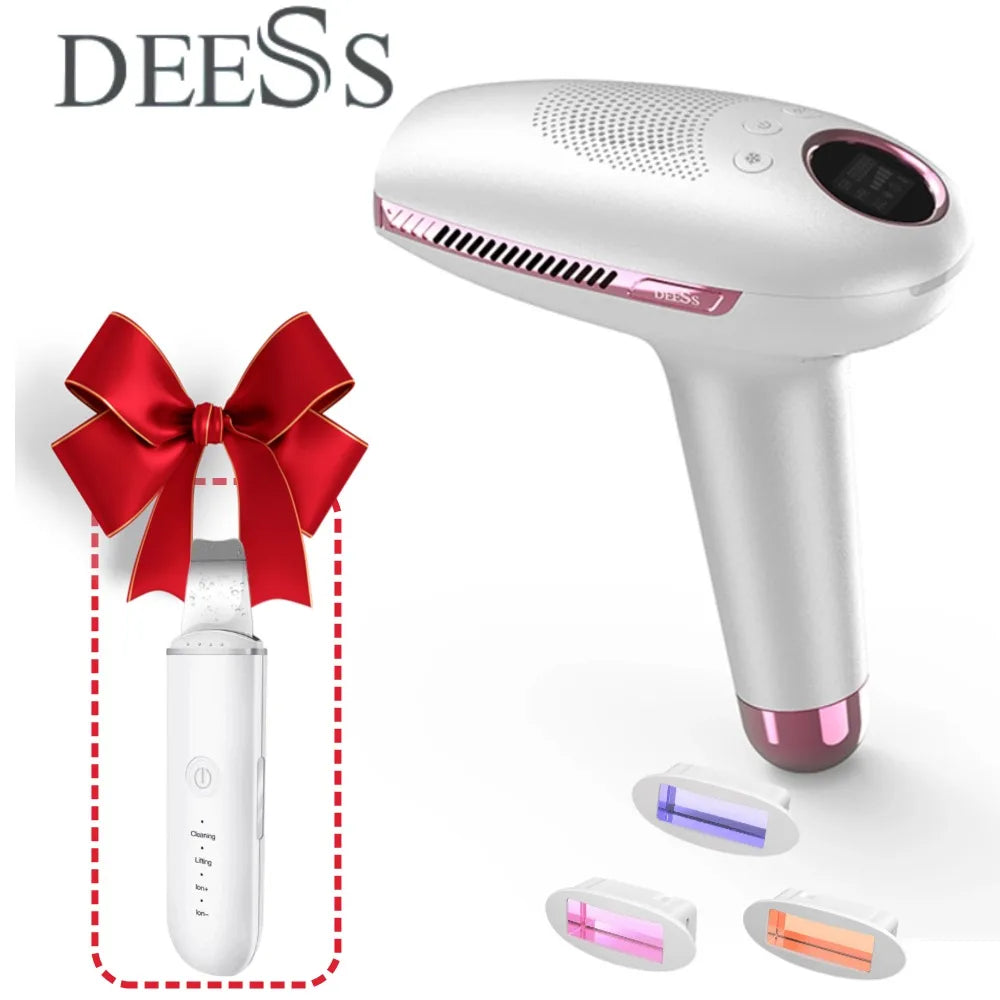 DEESS GP591 IPL Laser Hair Removal Device - Painless, Ice Cool, Unlimited Flashes for Face & Body At Home