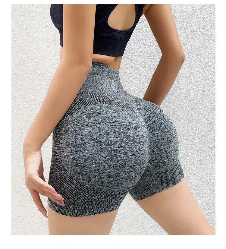 Yoga Shorts Cross-border Honey Buttocks Buttocks Sports High Waist Abdomen Stretch Tight-fitting Anti-glare Quick-drying Fitness