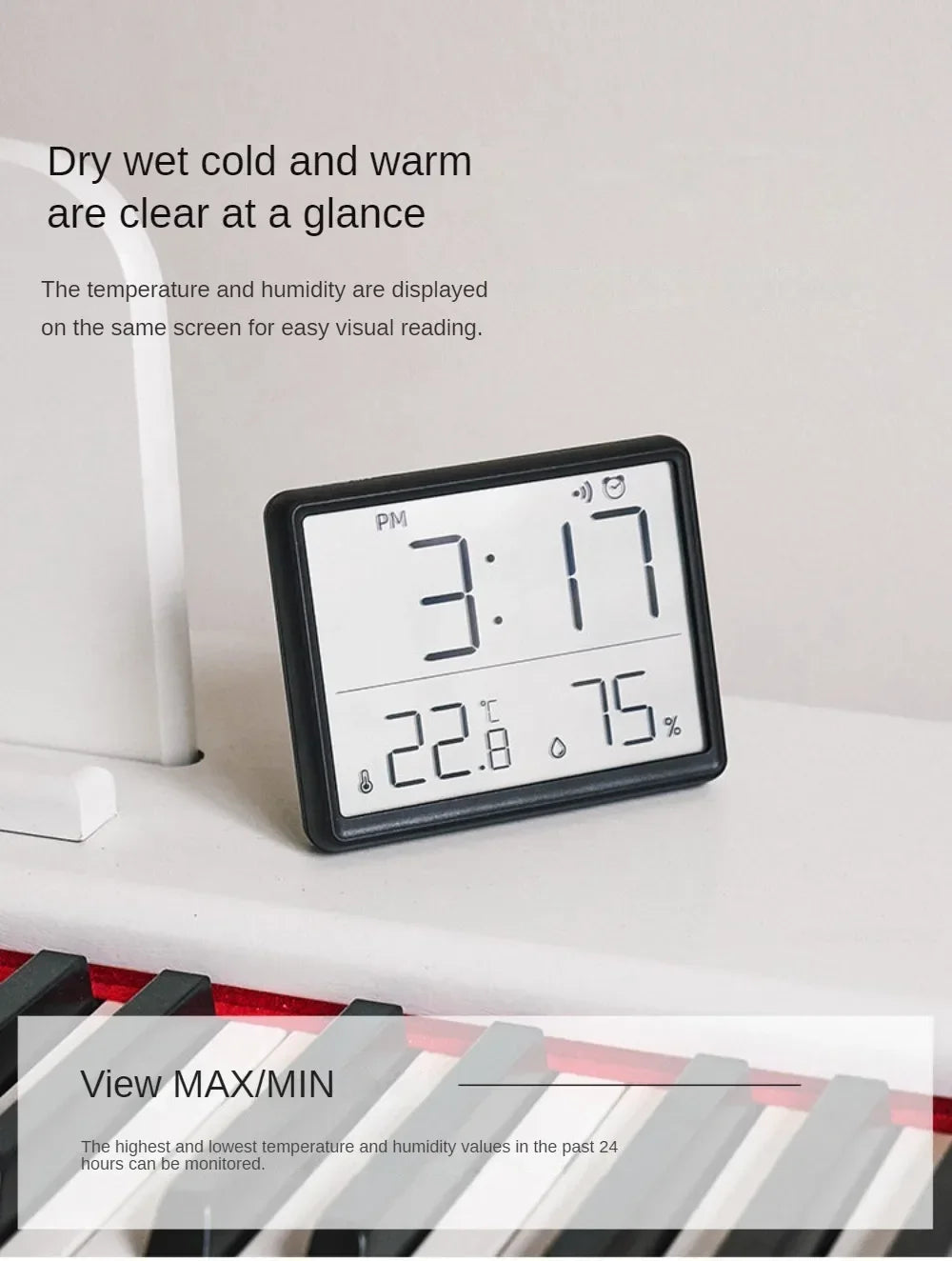 Xiaomi Multifunction Thermometer Hygrometer Automatic Electronic Temperature Humidity Monitor Clock Monitor Wall Monitor Clock