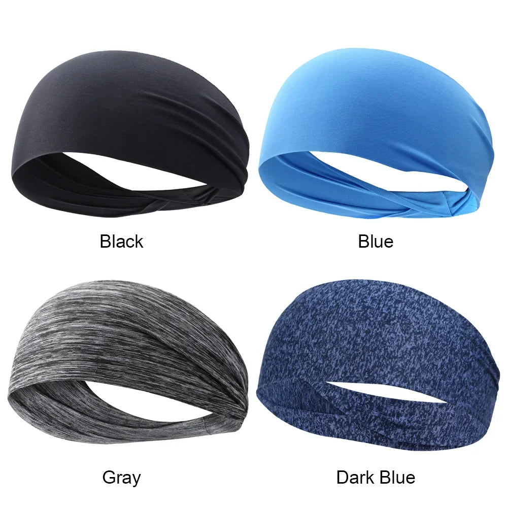 Elastic Sports Headbands Sweat Absorption Headdress Quick Dry Workout Headband Anti-slip Breathable Sweatbands for Yoga Running