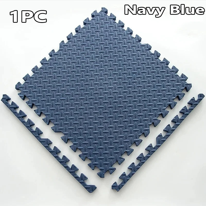 1-16PCS 30*30cm Sports Gym Protection EVA Leaf Grain Floor Mats Yoga Fitness Non-Slip Splicing Rugs Thicken Shock Room Workout