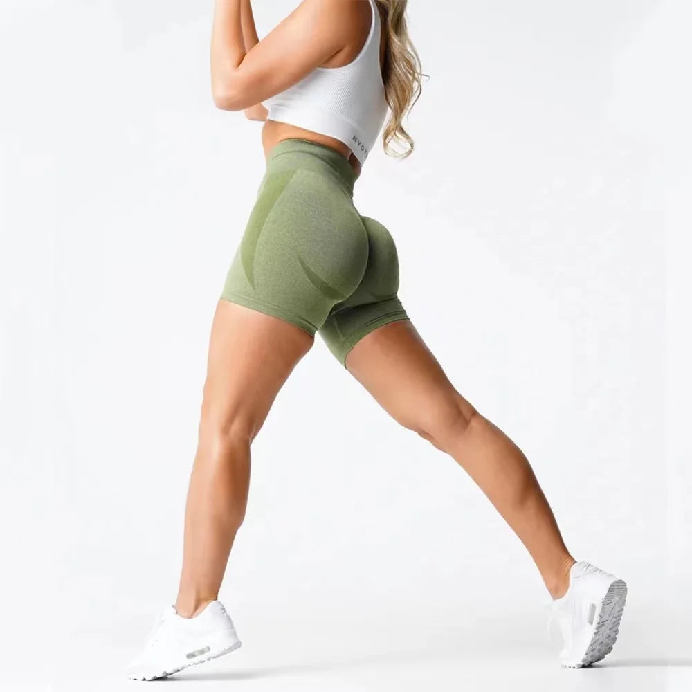 Contour Seamless Shorts Women High Waist Short Workout Leggings Soft Yoga Fitness Clothing Compress Sports Active Gym Wear