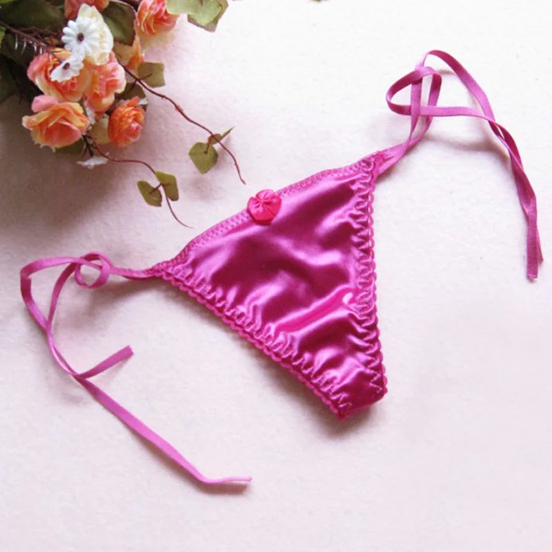 Silk Thong G-string Lace Sexy Underwear Women Sexy Panties Female Low Waist String Lace Lingerie Intimates Thongs T-back