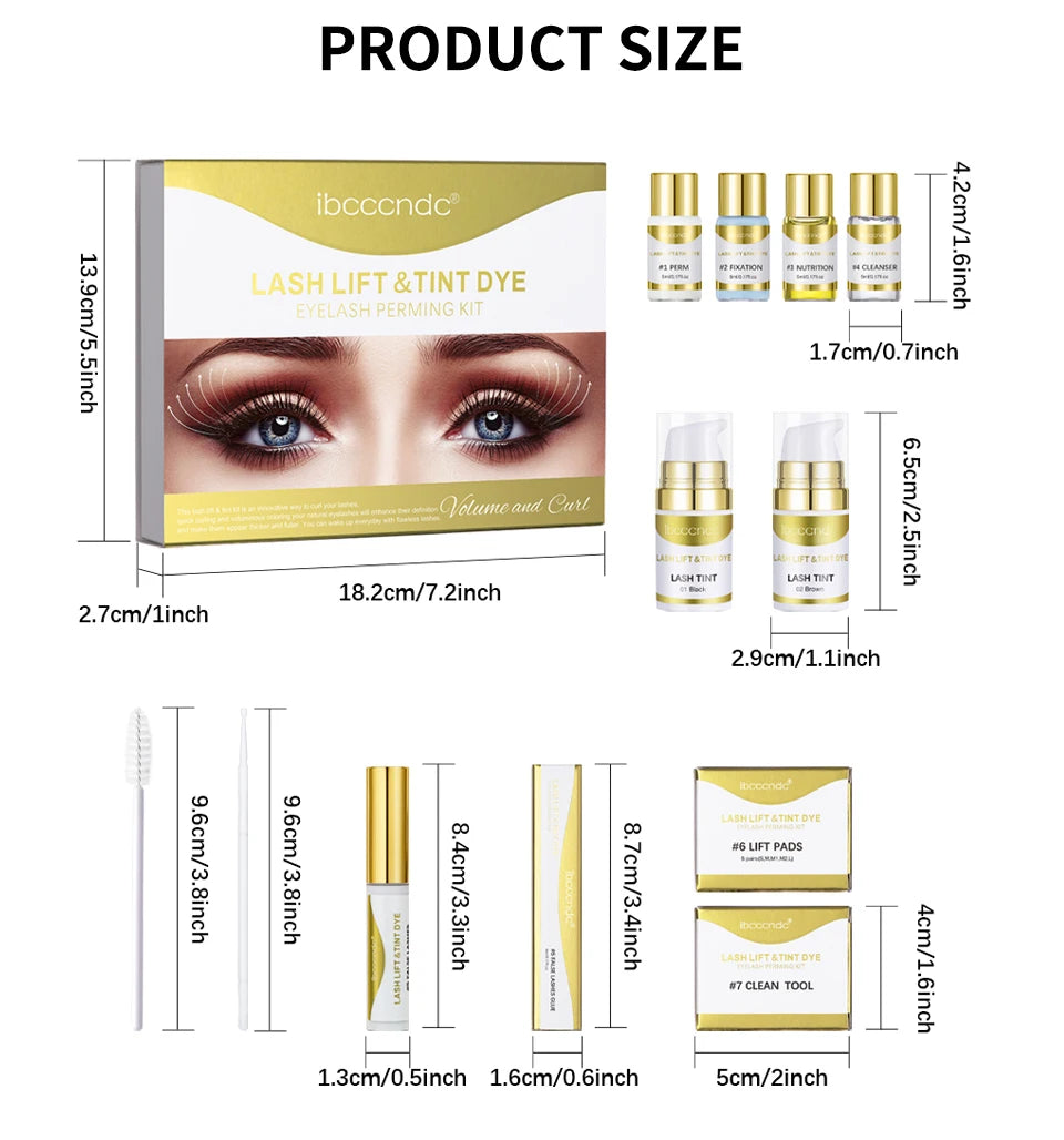 Semi-permanent Brow or Lash Lift and Tint Kit Professional Brow Lamination Eyelash Lifting Perming Lashes Dye Eyes Makeup