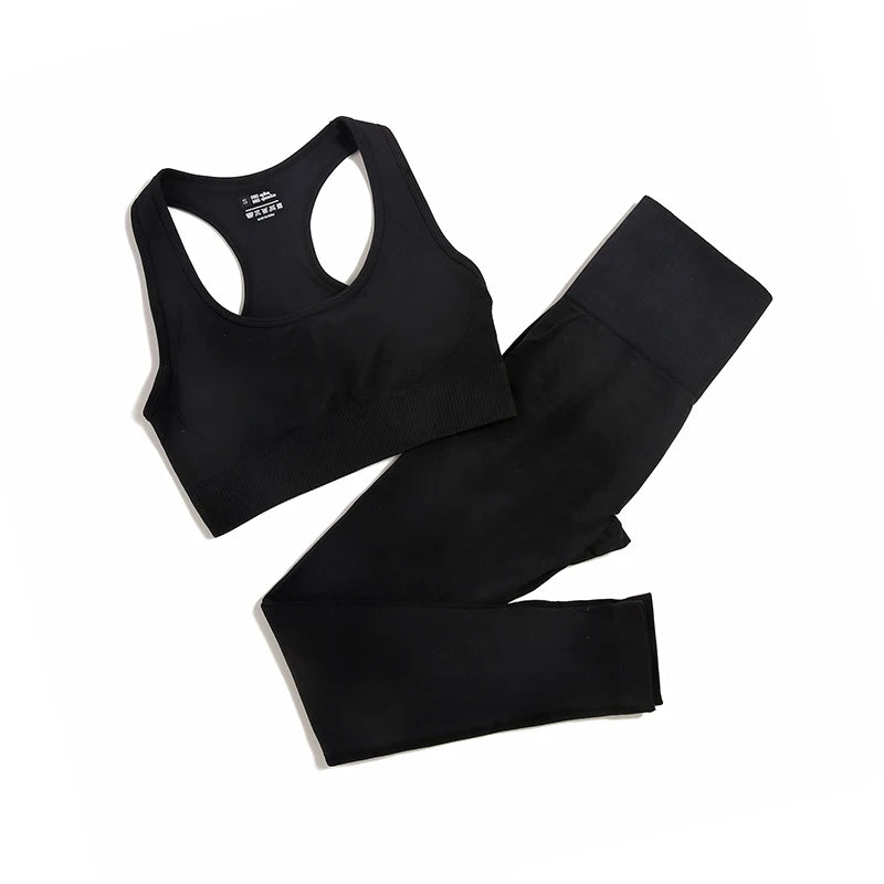 WAREBALL 2/3/4pcs Seamless Yoga Set Gym Clothes Sportswear Yoga Suits For Women Fitness Set Tracksuits Sports Bra Gym Leggings