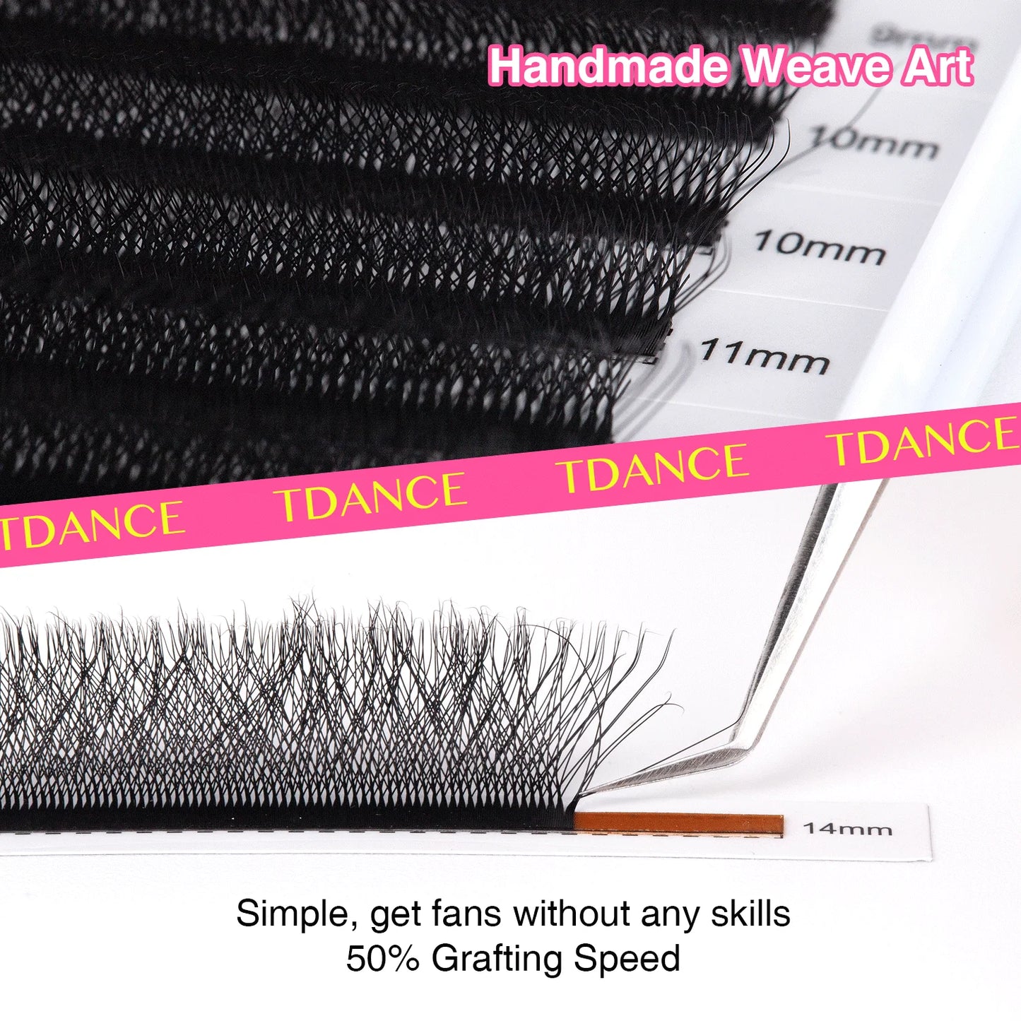 TDANCE 3D 4D 5D 6D Premade Fans Eyelash Extension W Style Faux Mink Natural Soft Bloom Lash Automatic Flowering Volume Eyelashes