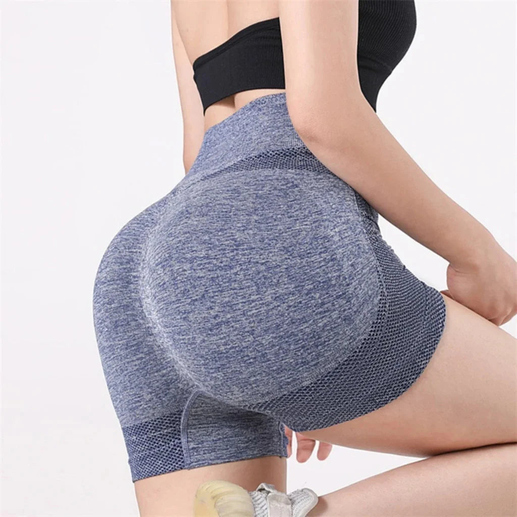 Women Yoga Shorts High Waist Workout Shorts Fitness Yoga Lift Butt Fitness Ladies Yoga Gym Running Short Pants Sportswear