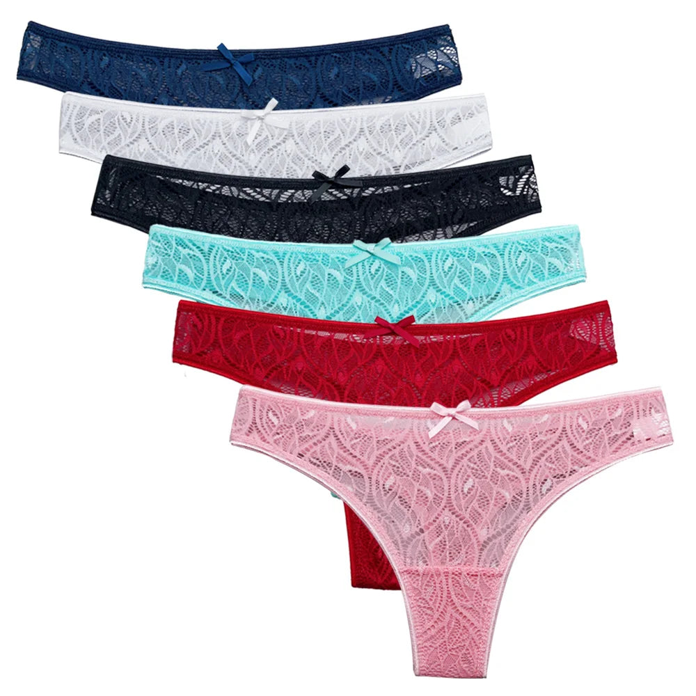 5 PCS/SET Sexy Women's Thongs Transparent Women Panties Underwear Solid G-String Female Underpants Intimates Lingerie