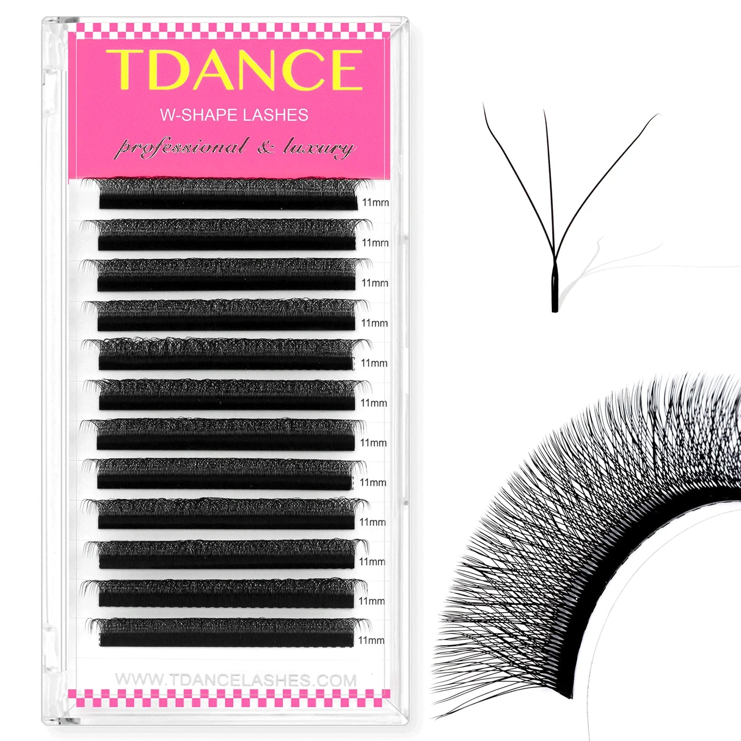 TDANCE 3D 4D 5D 6D Premade Fans Eyelash Extension W Style Faux Mink Natural Soft Bloom Lash Automatic Flowering Volume Eyelashes