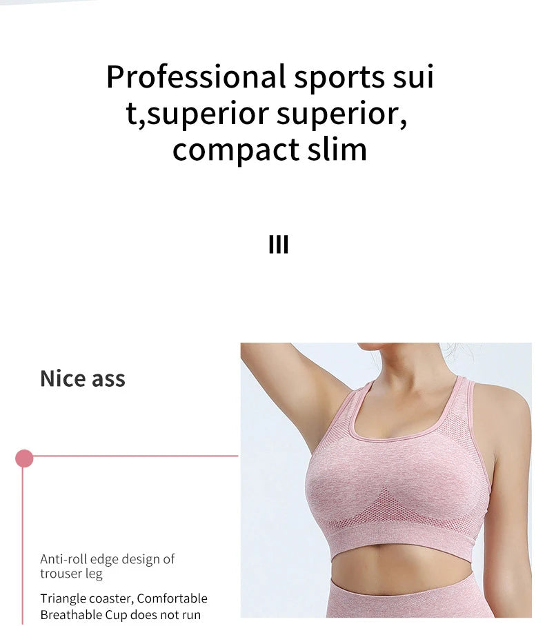 Women Sports Bra Top Push Up Fitness Yoga Bra Underwear Sport Tops For Women Breathable Running Vest Gym Wear