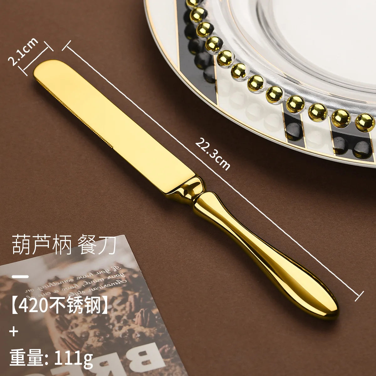 304 stainless steel knives, forks, gourd handles, high-end steakhouses, western knives, , spoons, restaurants, hotel tableware