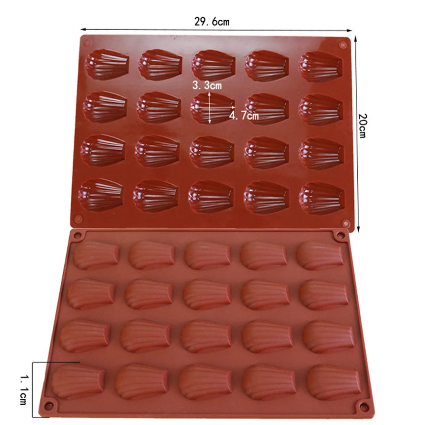 Shell Madeleine Cake Mold Silicone Baking Tools Shell Shape Baking Cake Mold DIY Kitchen Accessories